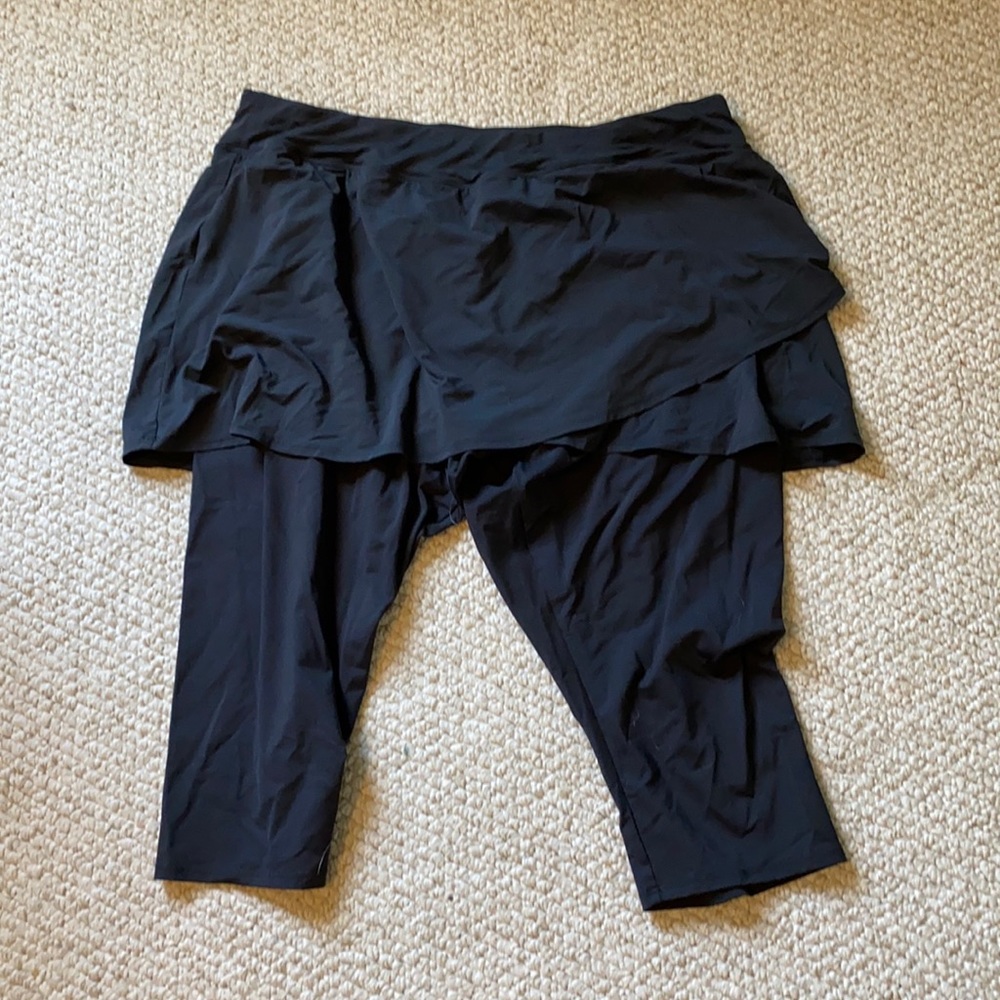 Lands End Plus Size Swim Capris with Skirt